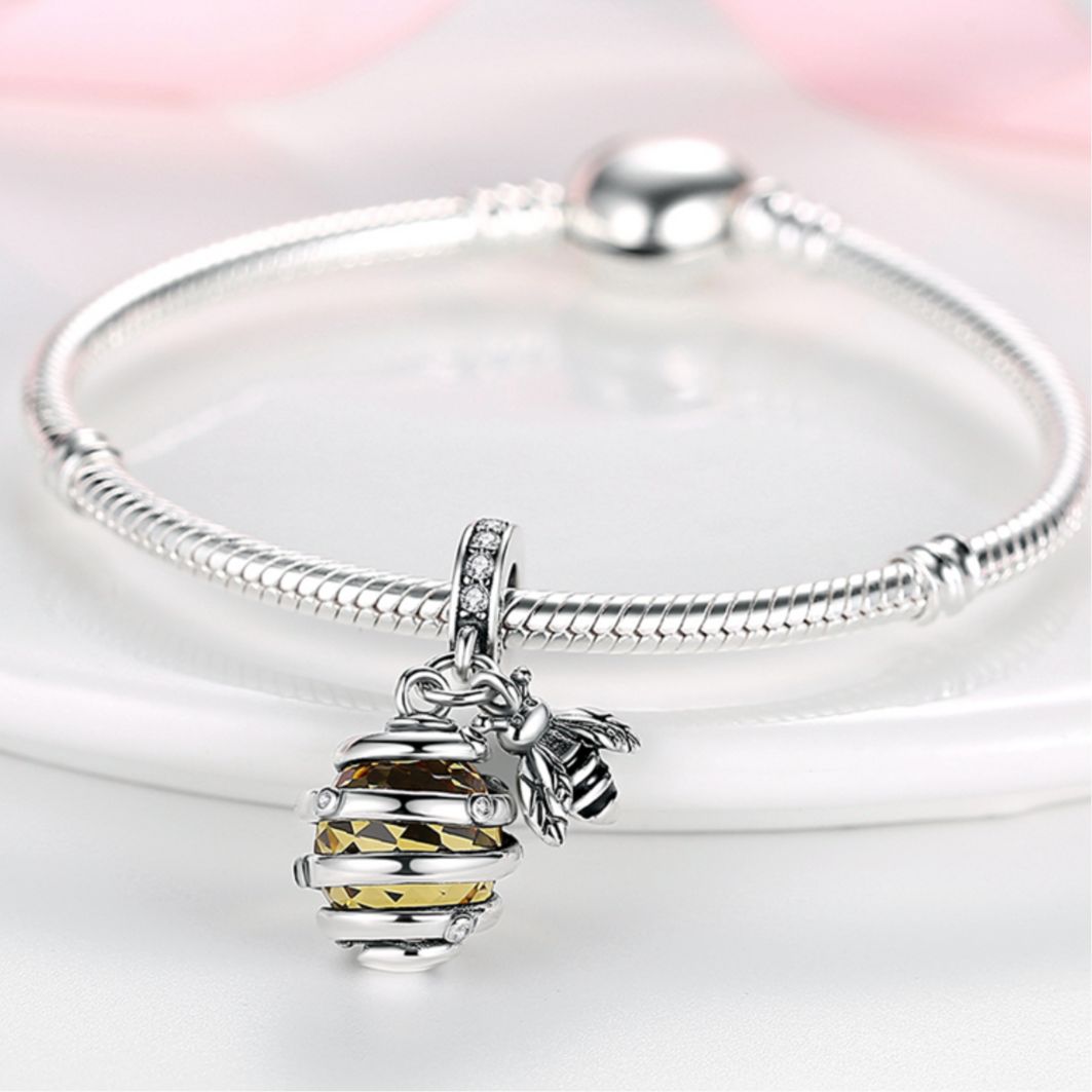 Bee and Honeycomb Charm