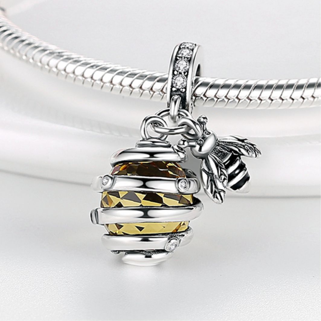 Bee and Honeycomb Charm
