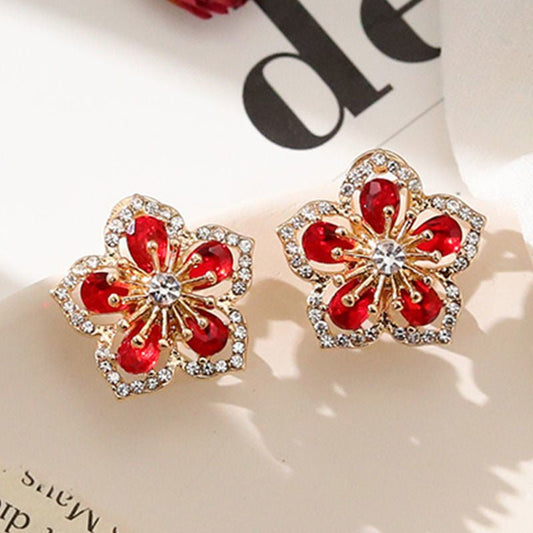 Christmas Flower Earrings - Charmsey