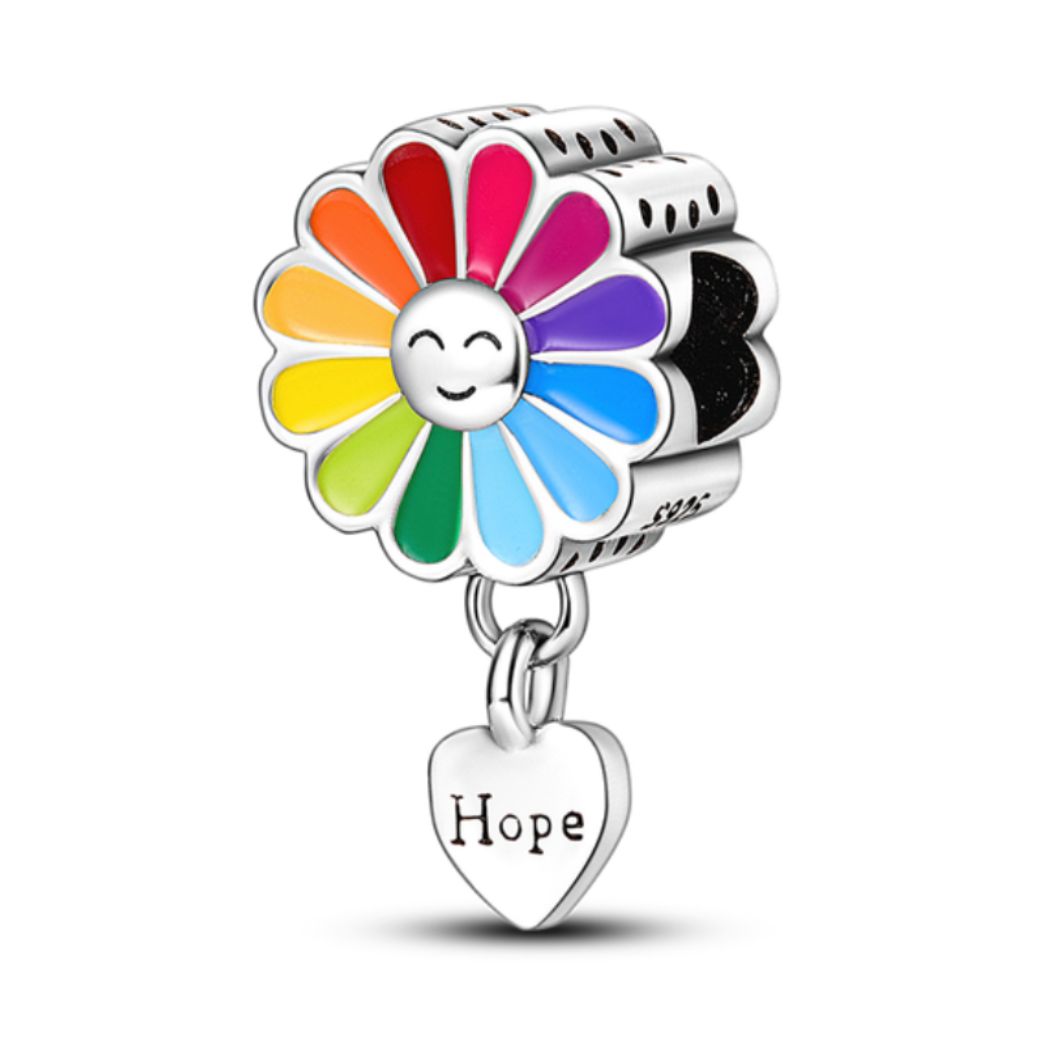 Colourful Flower and Hope Charm