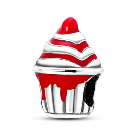 Red Cupcake Charm