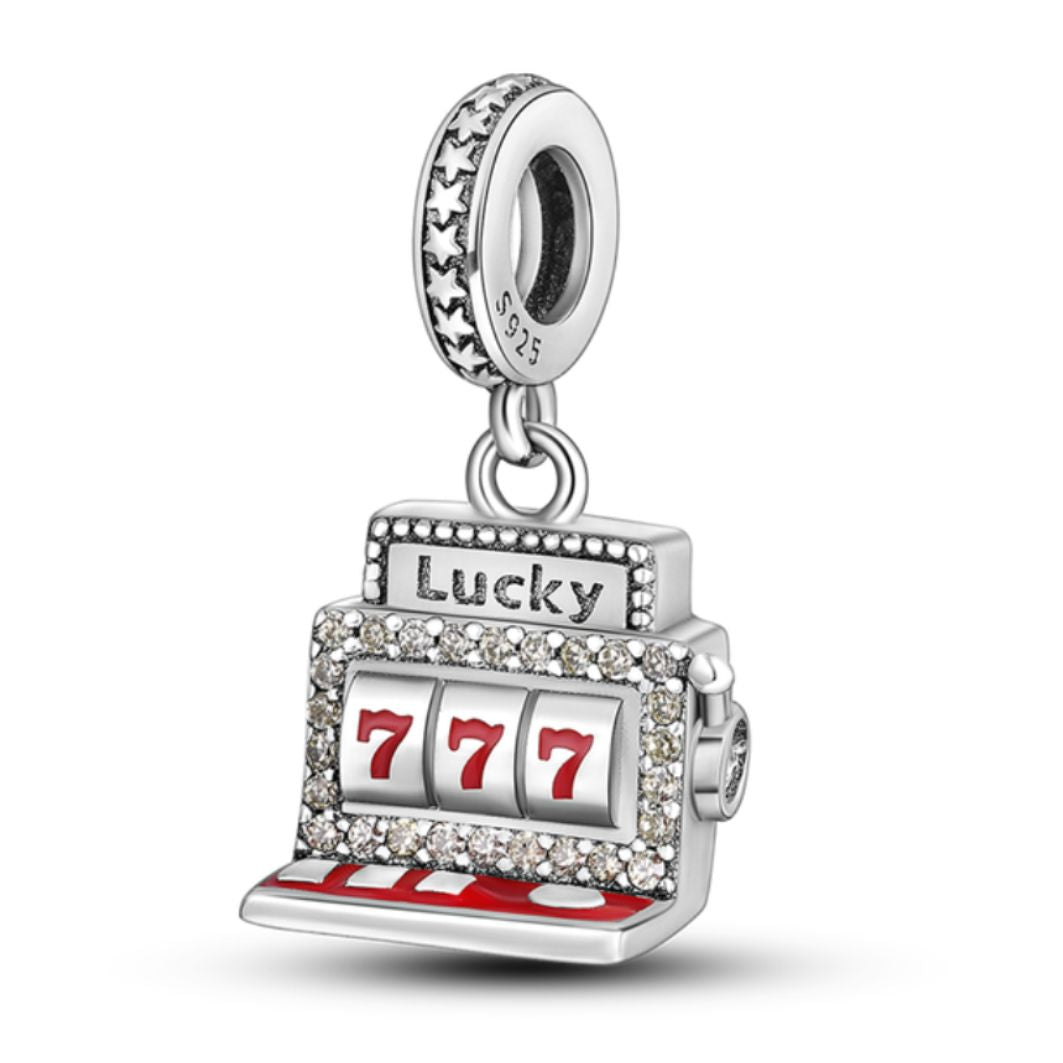 Lucky 777 Slot Machine Charm