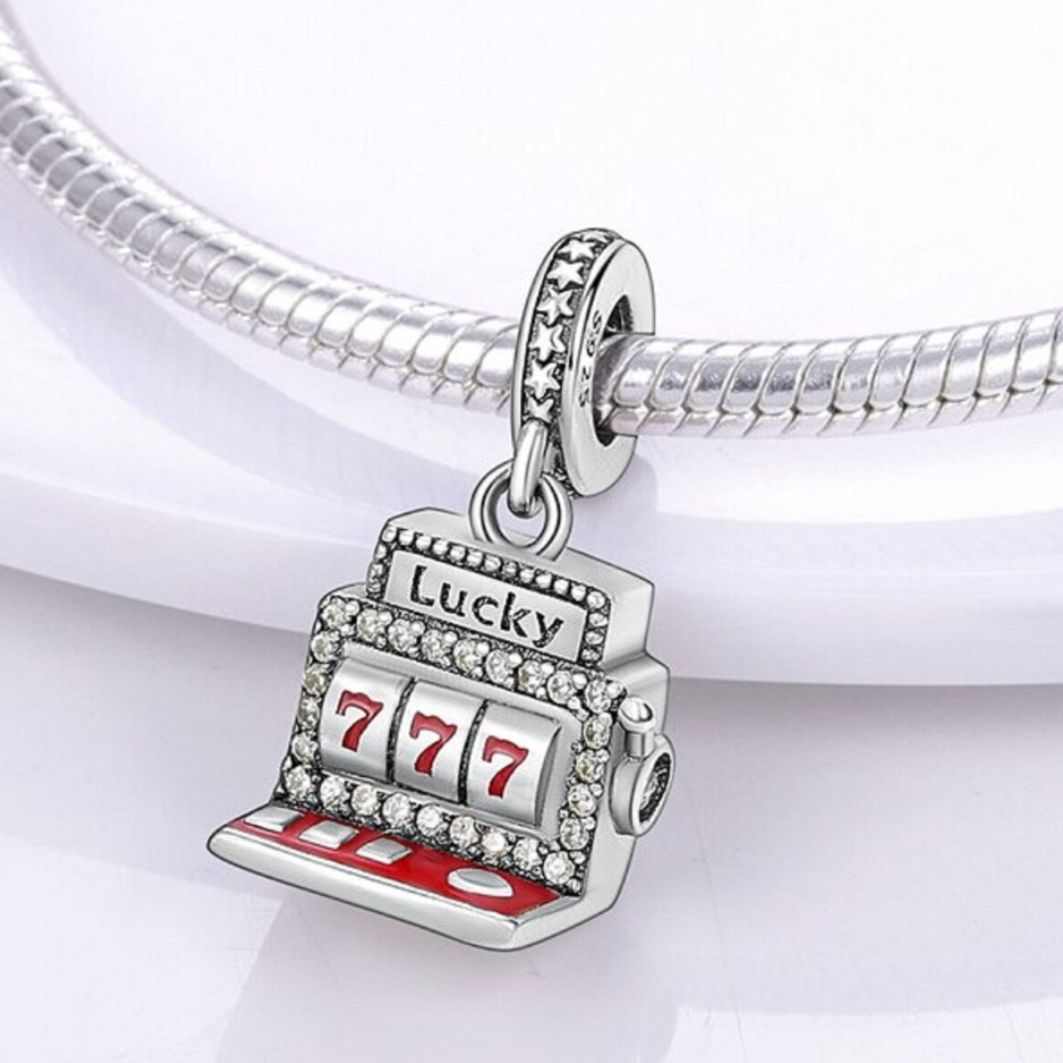 Lucky 777 Slot Machine Charm