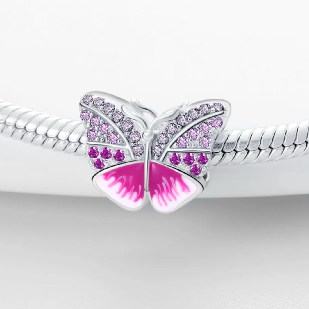 Pink Butterfly Charm