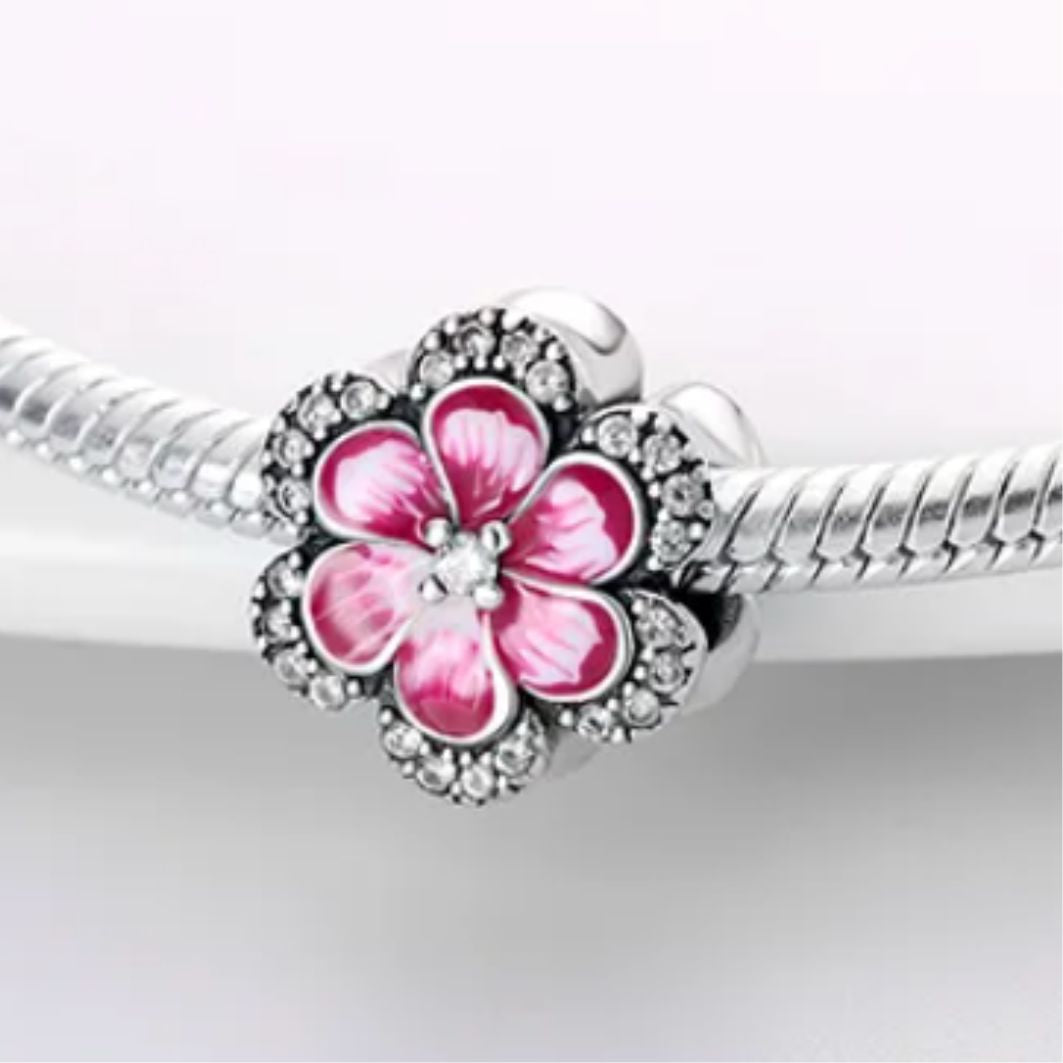 Pink Flower Charm