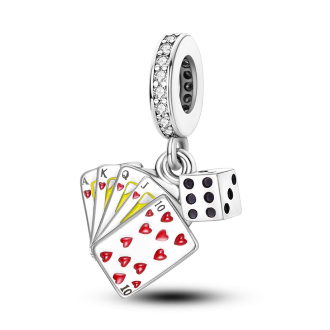 Playing Cards and Dice Charm