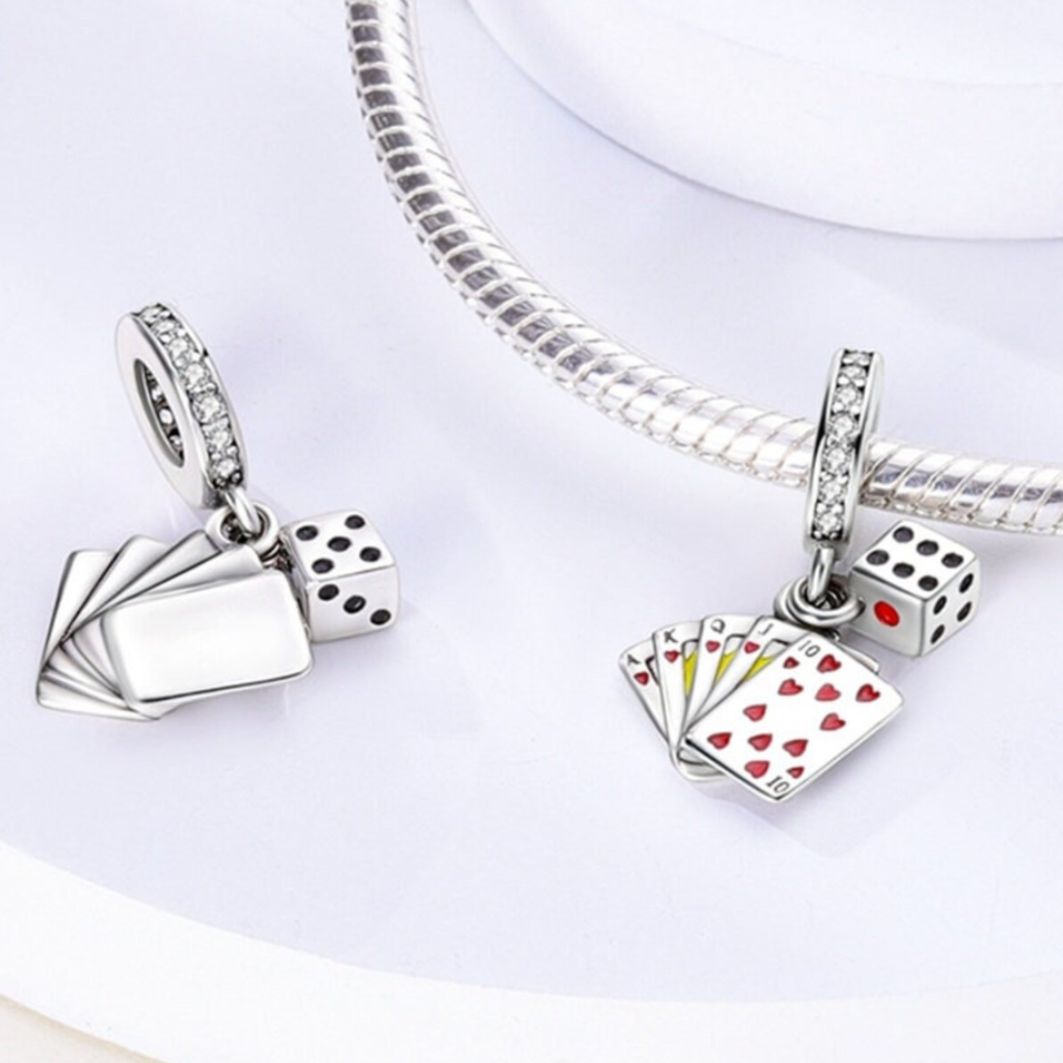 Playing Cards and Dice Charm