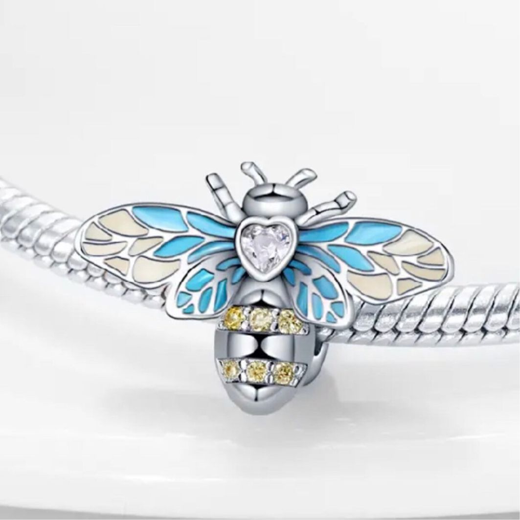 Blue Bee Charm