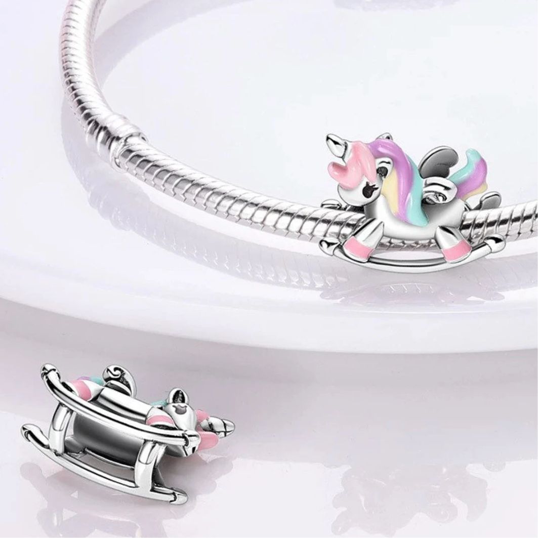 Rocking Horse Unicorn Charm