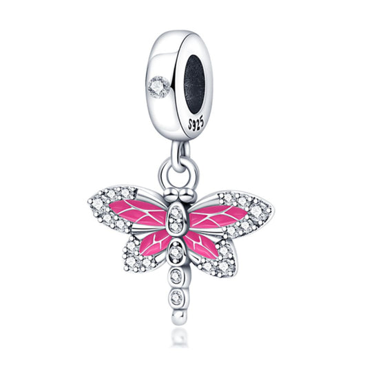 Pink Dragonfly Charm