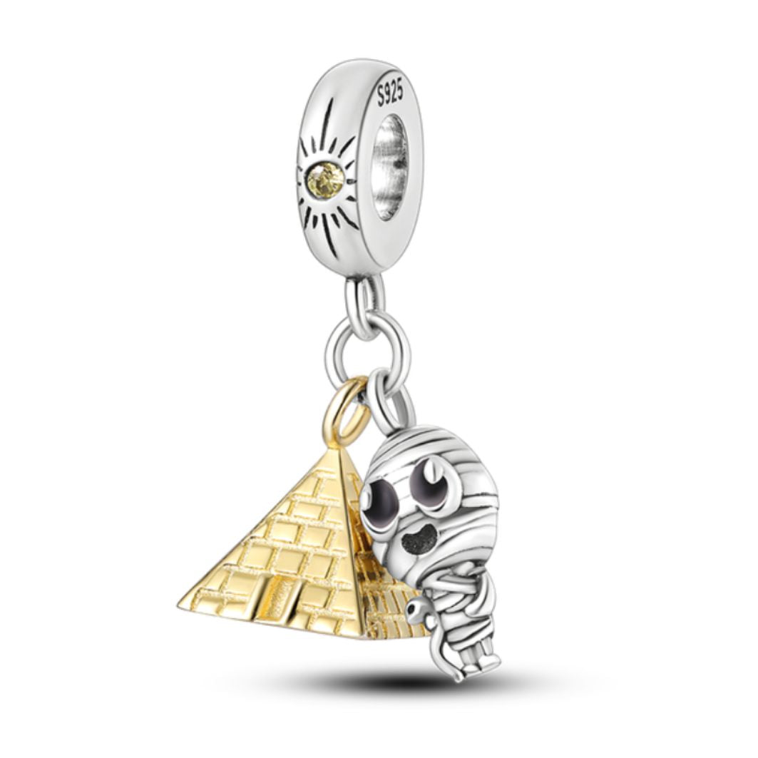 Pyramid and Mummy Charm