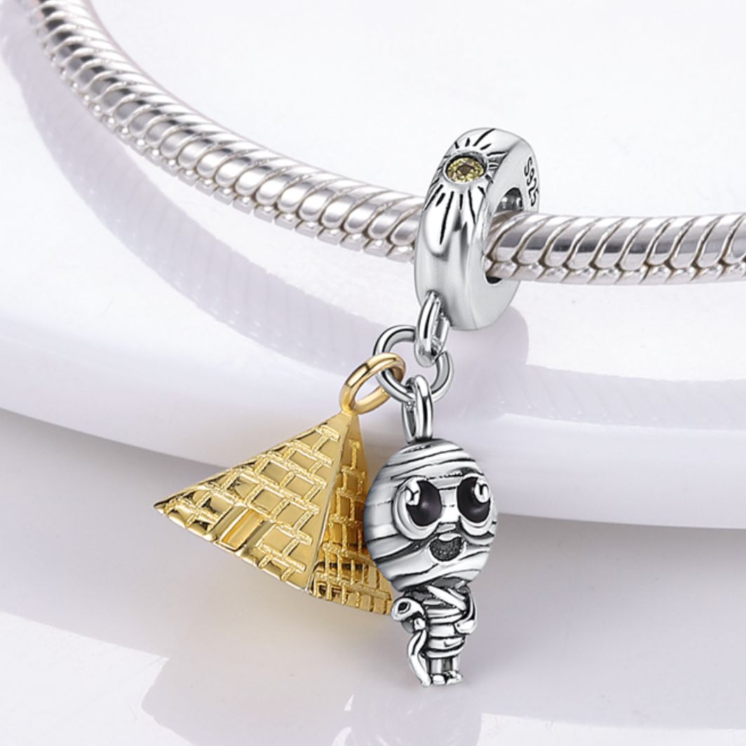 Pyramid and Mummy Charm