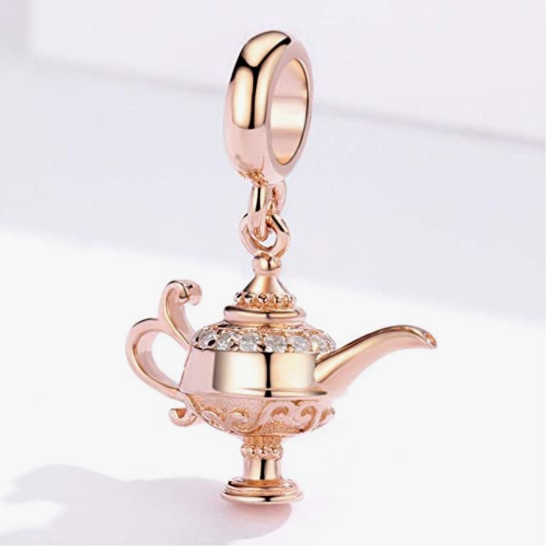 Rose Gold Magic Lamp Charm