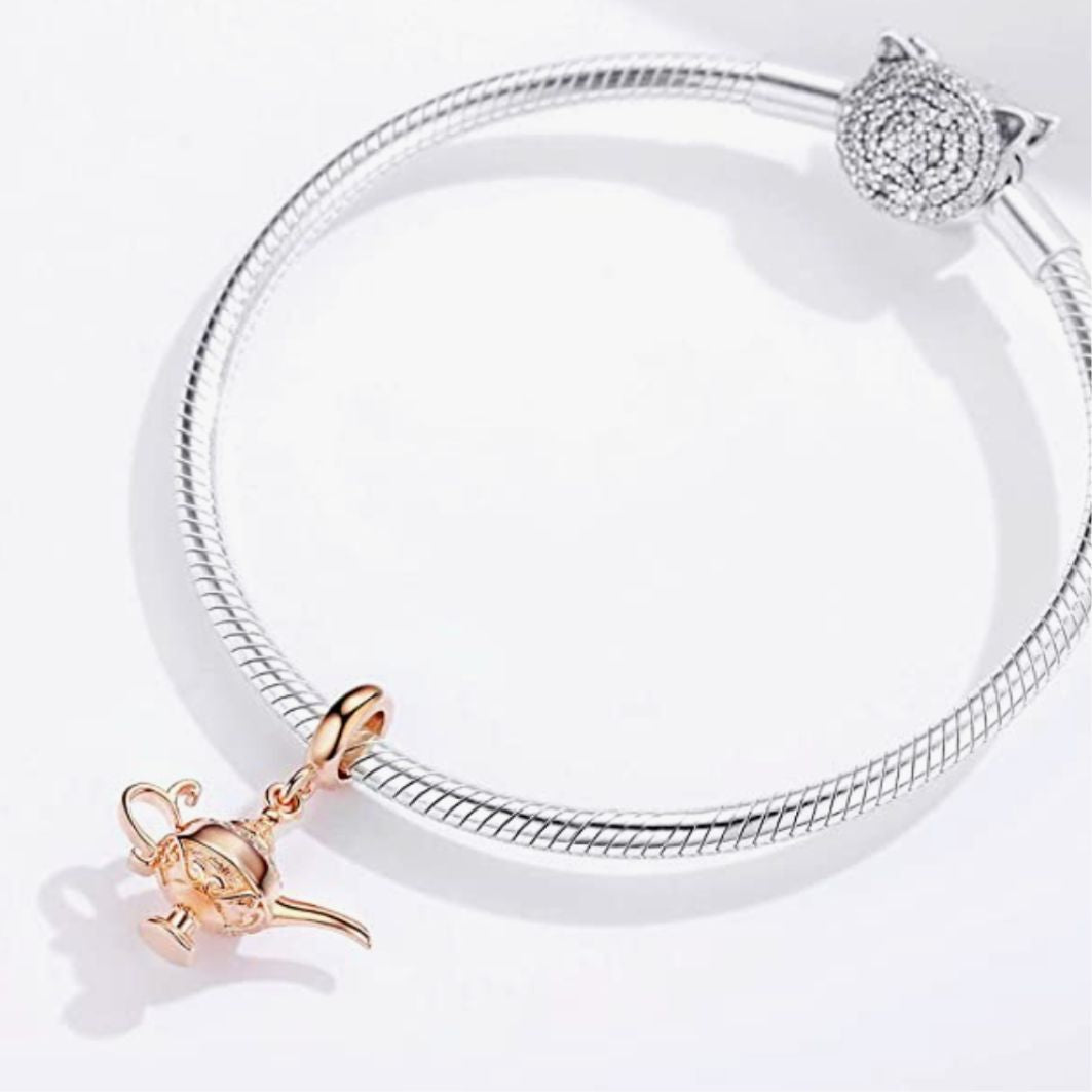 Rose Gold Magic Lamp Charm