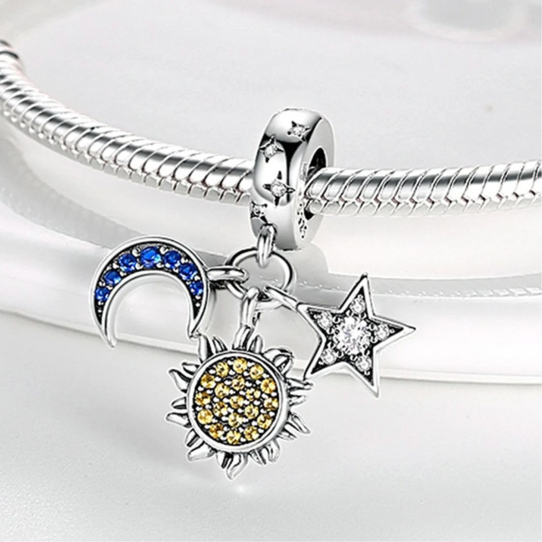 Sun, Moon and Star Charm