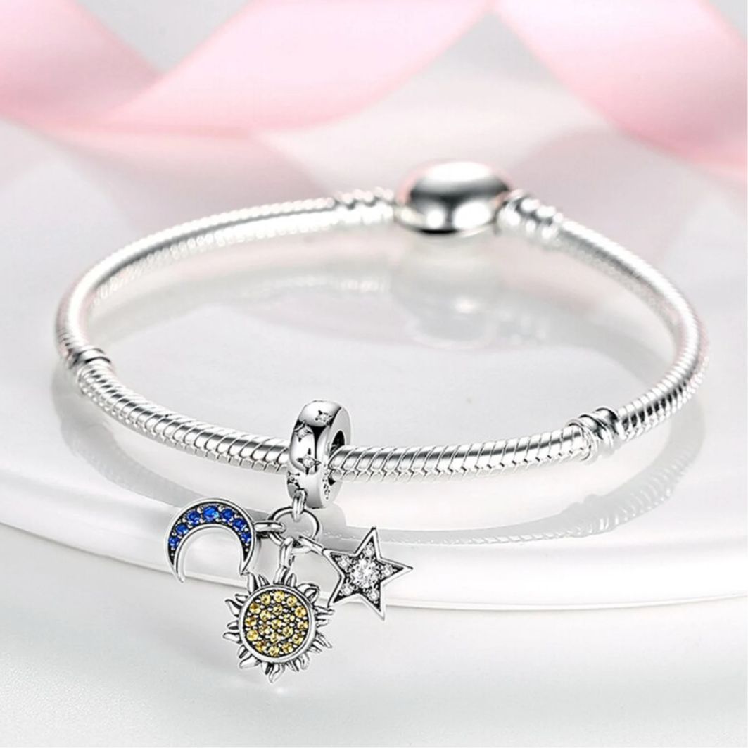 Sun, Moon and Star Charm