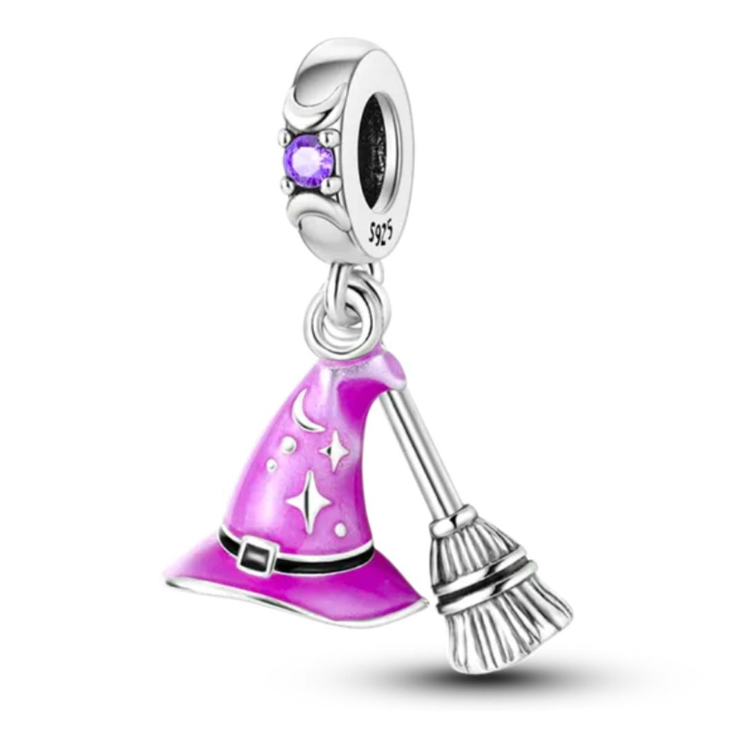 Witch's Hat and Broom Charm