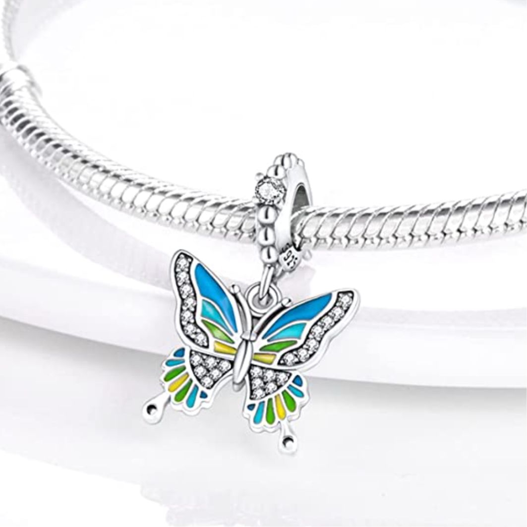 Blue and Yellow Butterfly Charm