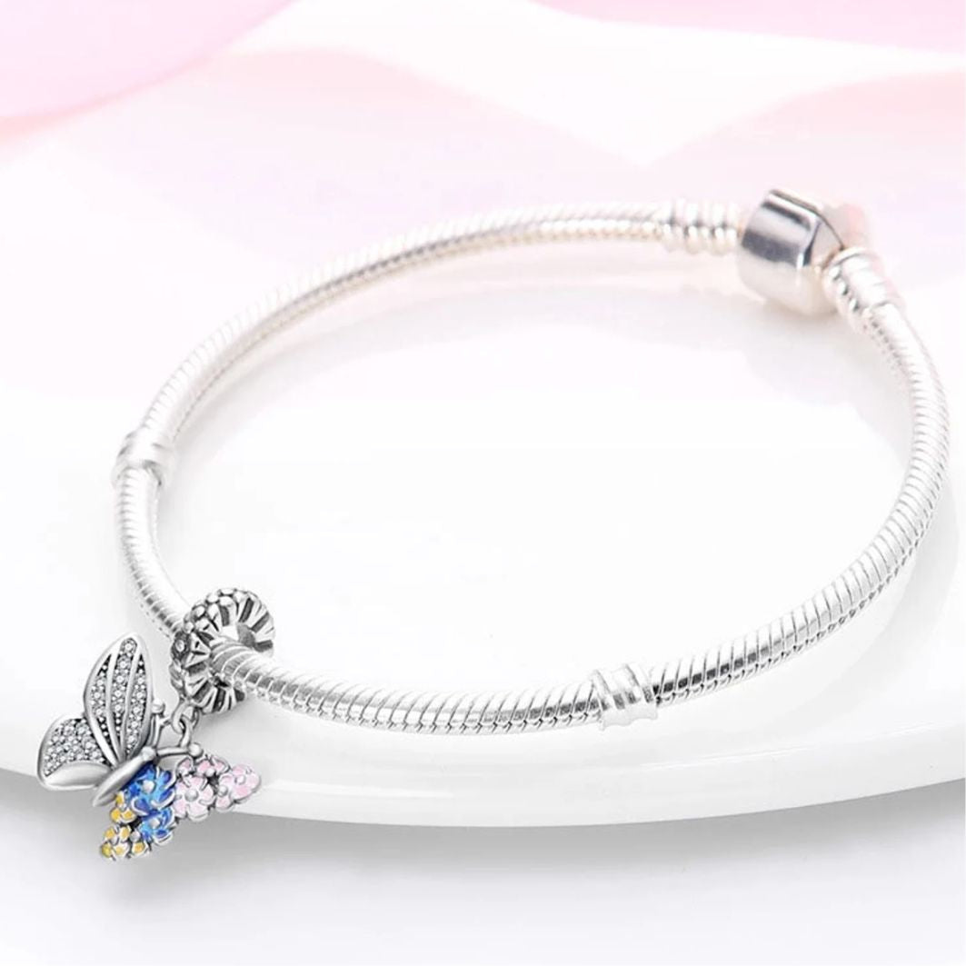 Flower Butterfly Charm