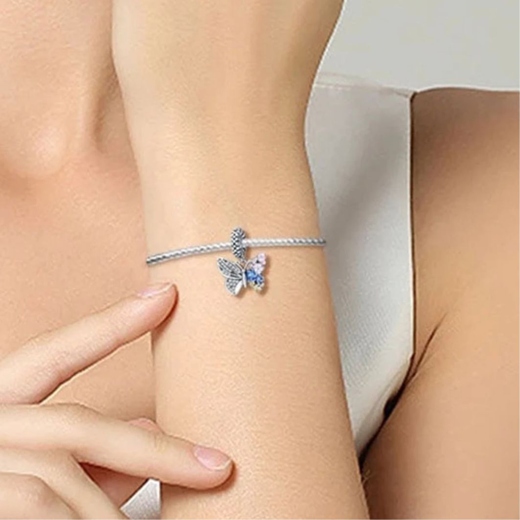 Flower Butterfly Charm