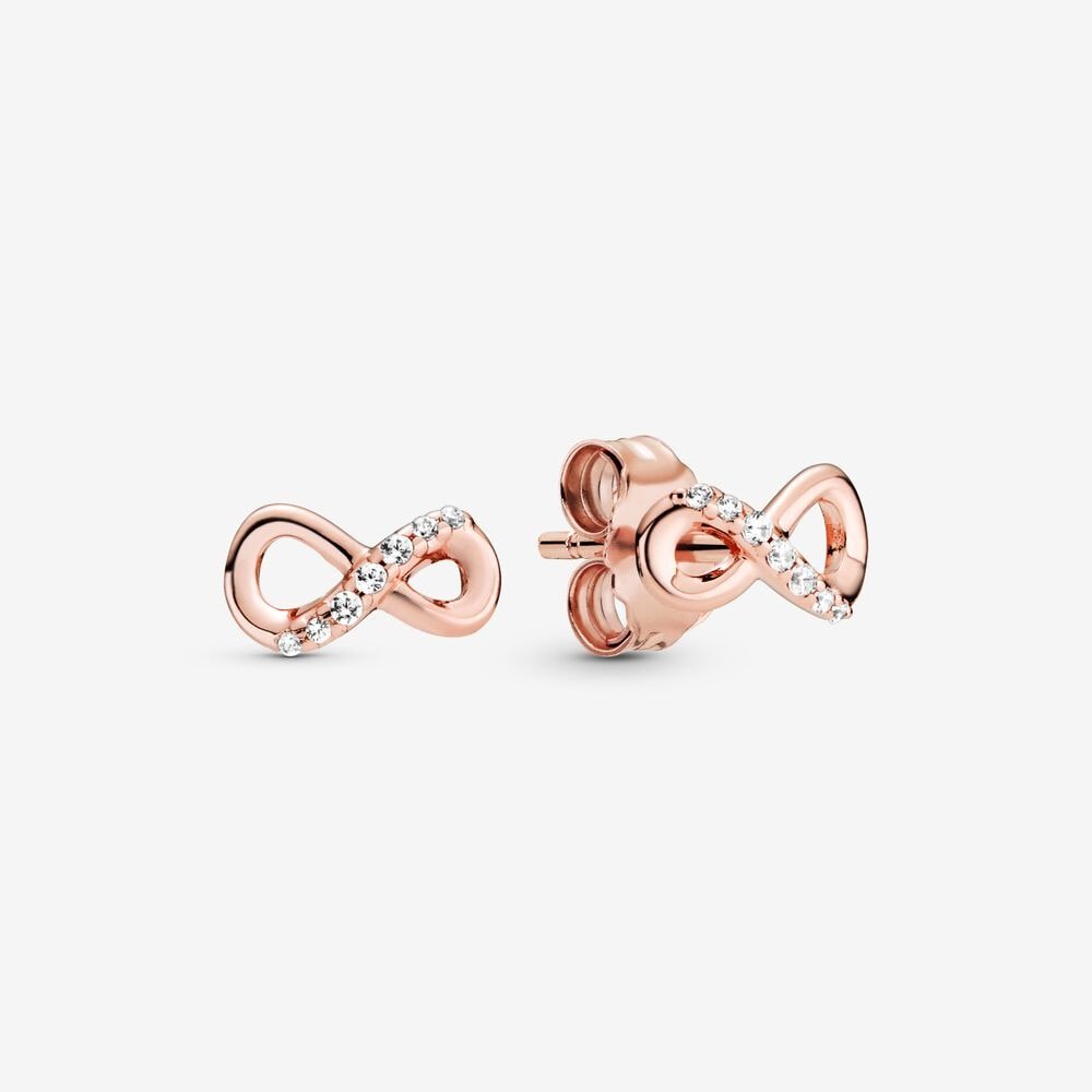 Rose Gold Infinity Earrings - Charmsey