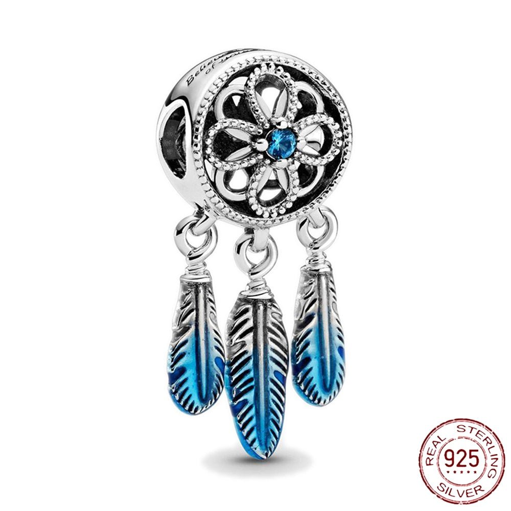 Blue Tint Dream Catcher Charm - Charmsey