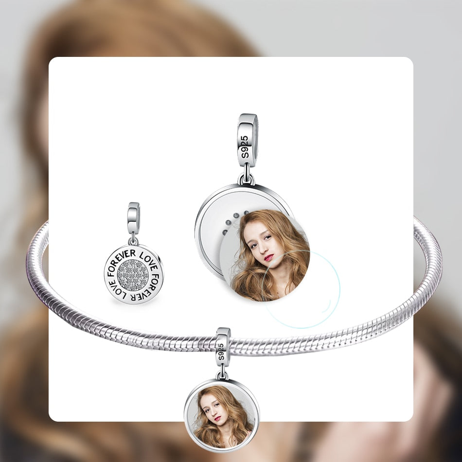 Forever Lover" Custom Photo Charms – Keep Your Memories Close, Always.