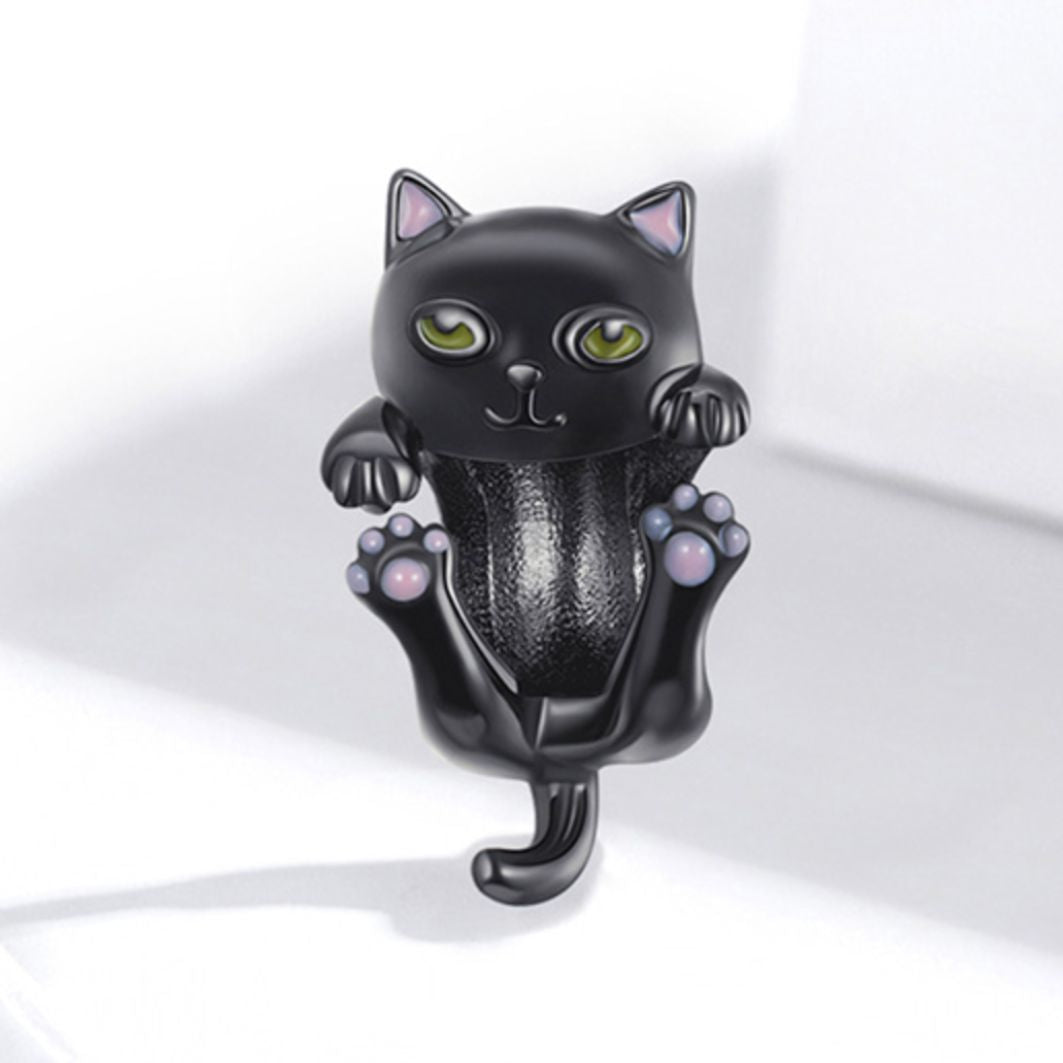 Hanging Black Cat Charm