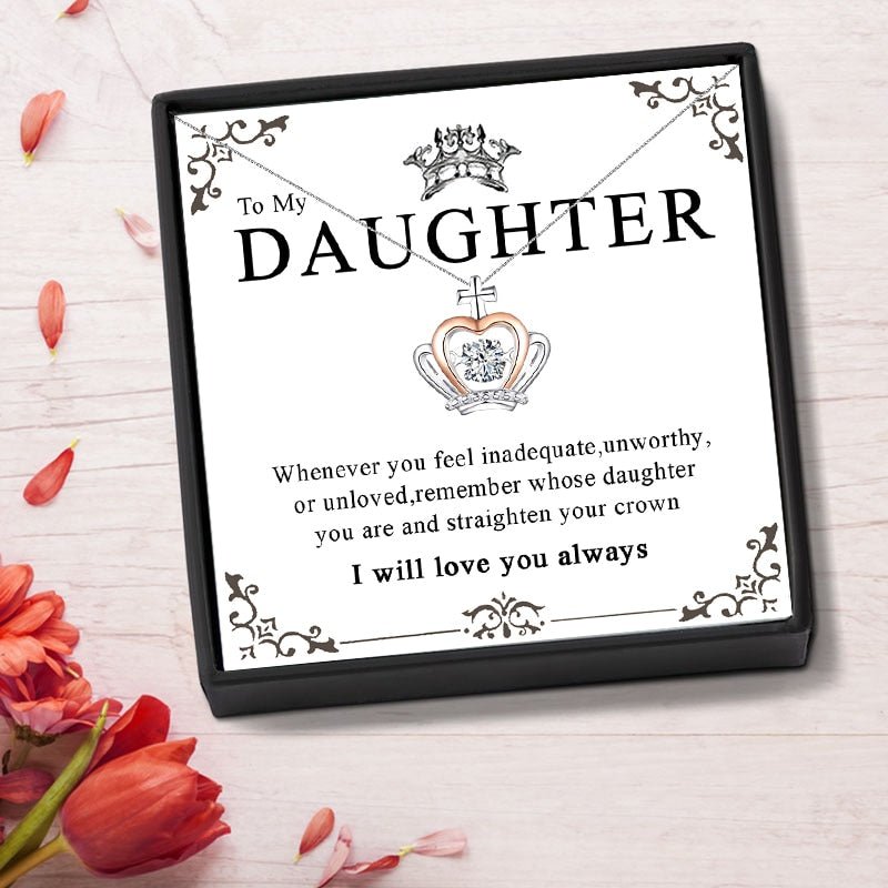 Daughter Crown Gift Box Necklace - Charmsey