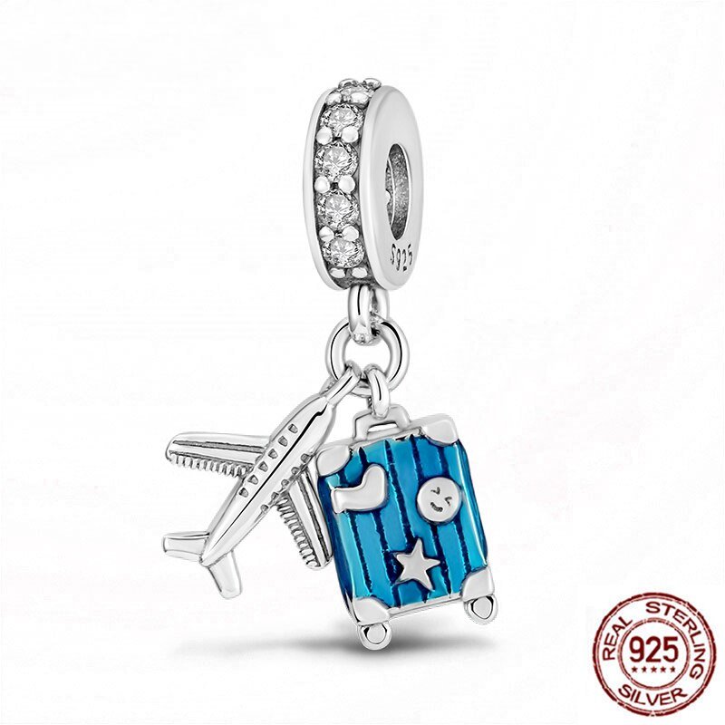 Plane & Luggage Charm - Charmsey