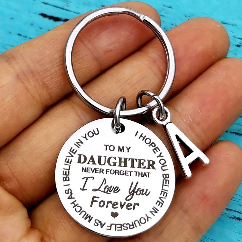 To My Son/Daughter Initial Keychain - Charmsey