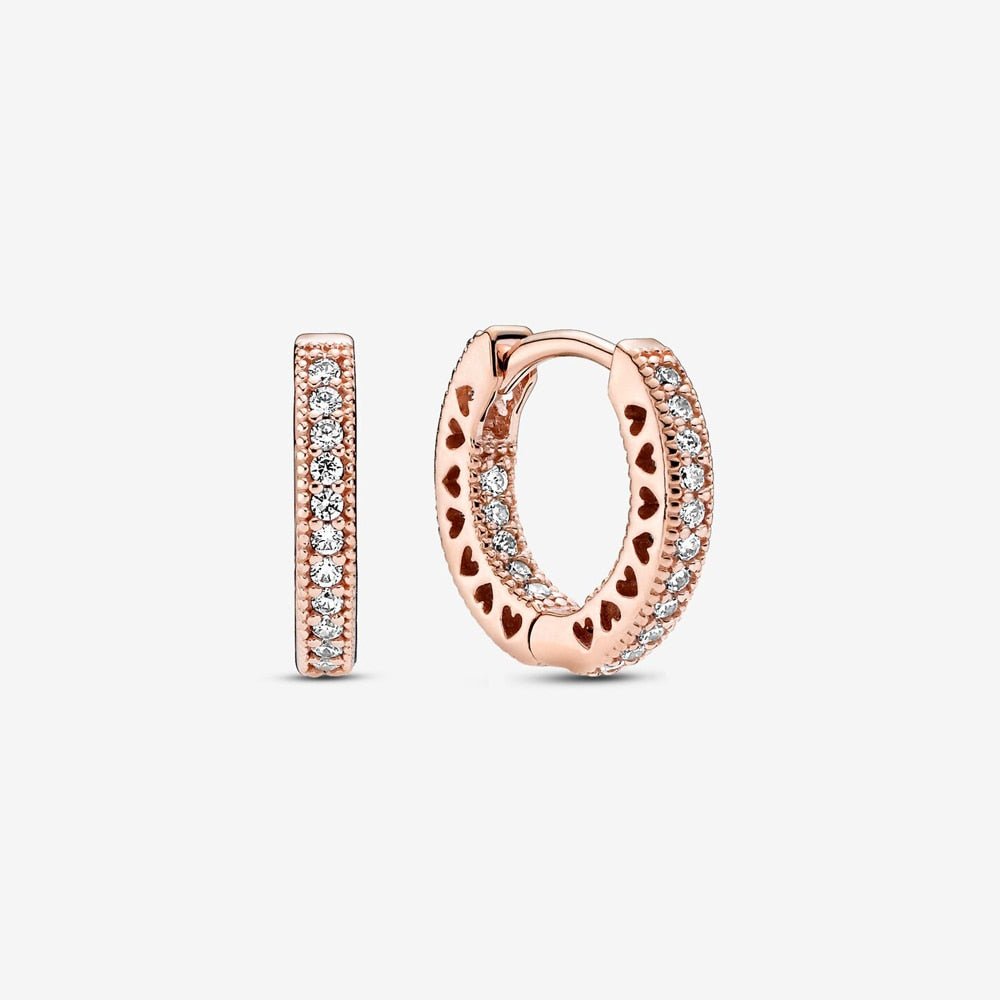 Rose Gold Hoops - Charmsey