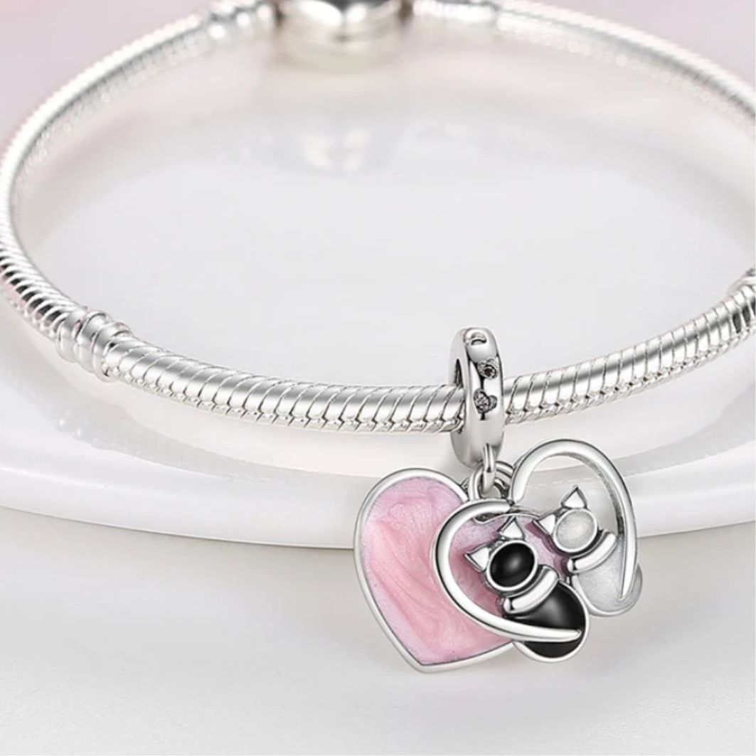 Cats in Love Charm