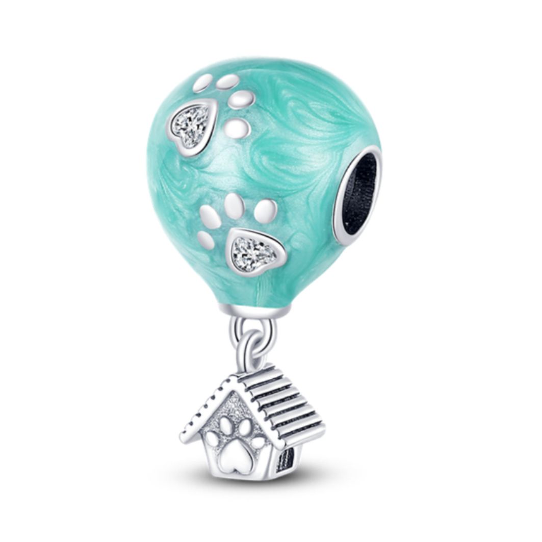 Dog House Hot Air Balloon Charm