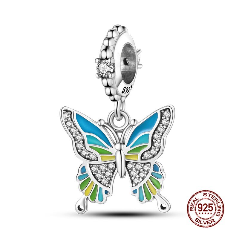 Blue and Yellow Butterfly Charm