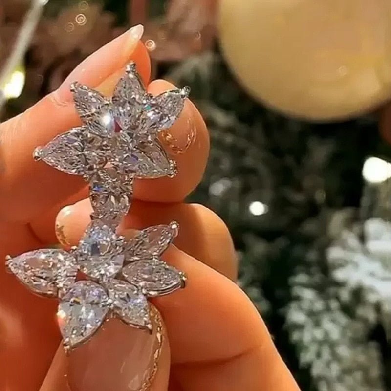 Large Snowflake Earrings - Charmsey