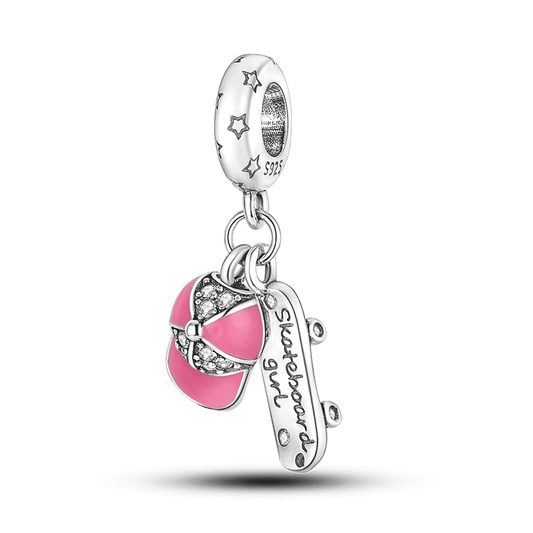 Skateboard Girl Charm - Charmsey