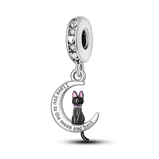 Black Cat - I Love You To The Moon And Back Charm