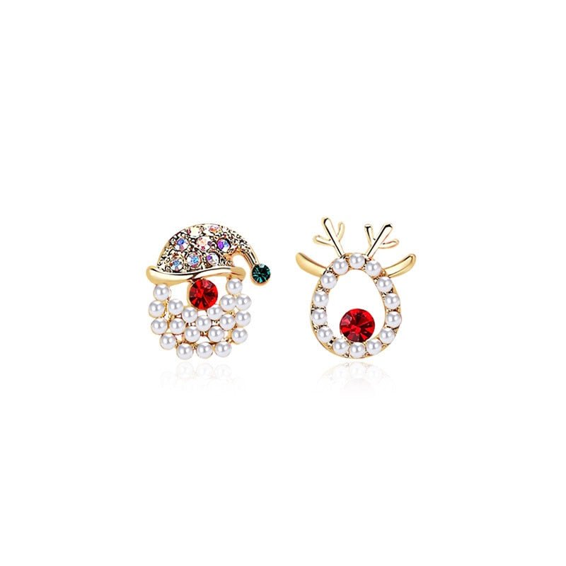 Christmas Deer and Santa Earrings - Charmsey