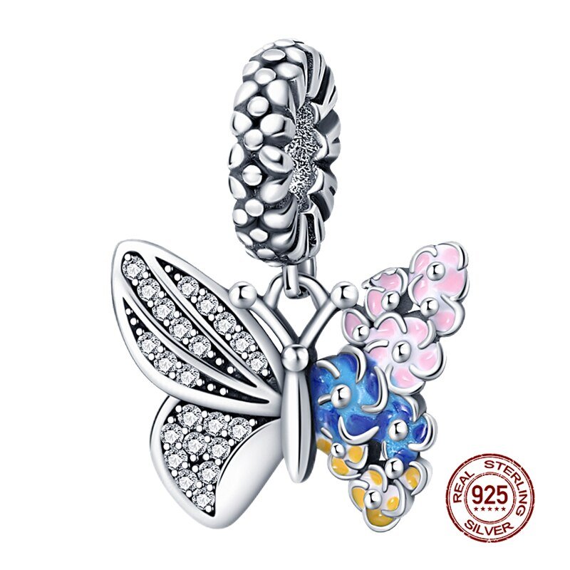 Flower Butterfly Charm