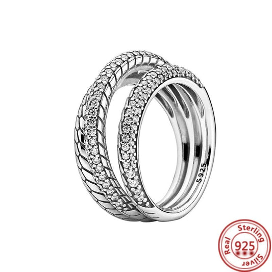 Interlocked Triple Ring