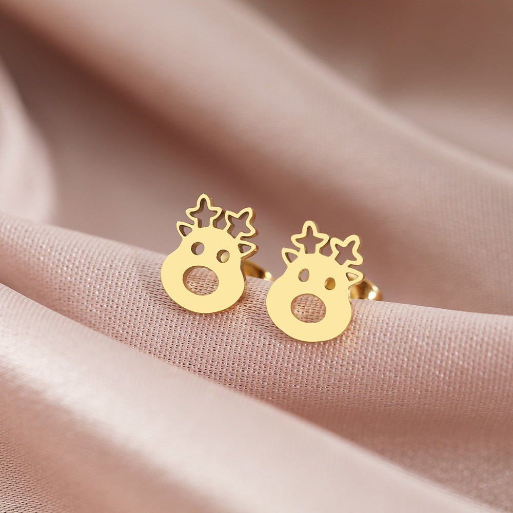 Simple Reindeer Earrings - Charmsey