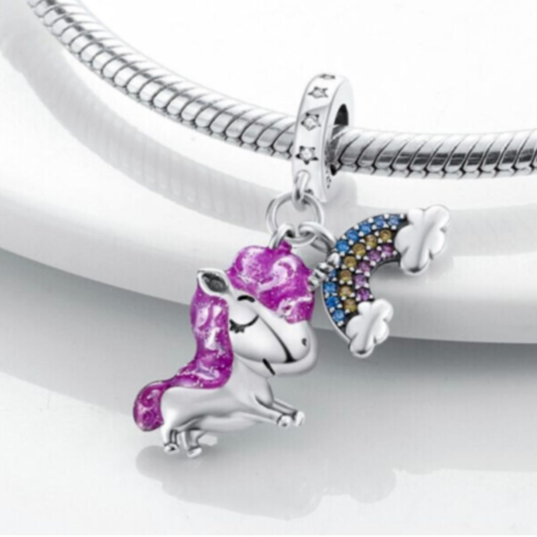 Unicorn and Rainbow Charm