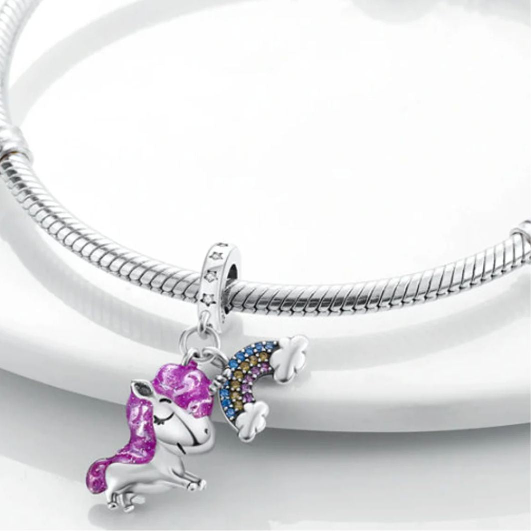 Unicorn and Rainbow Charm