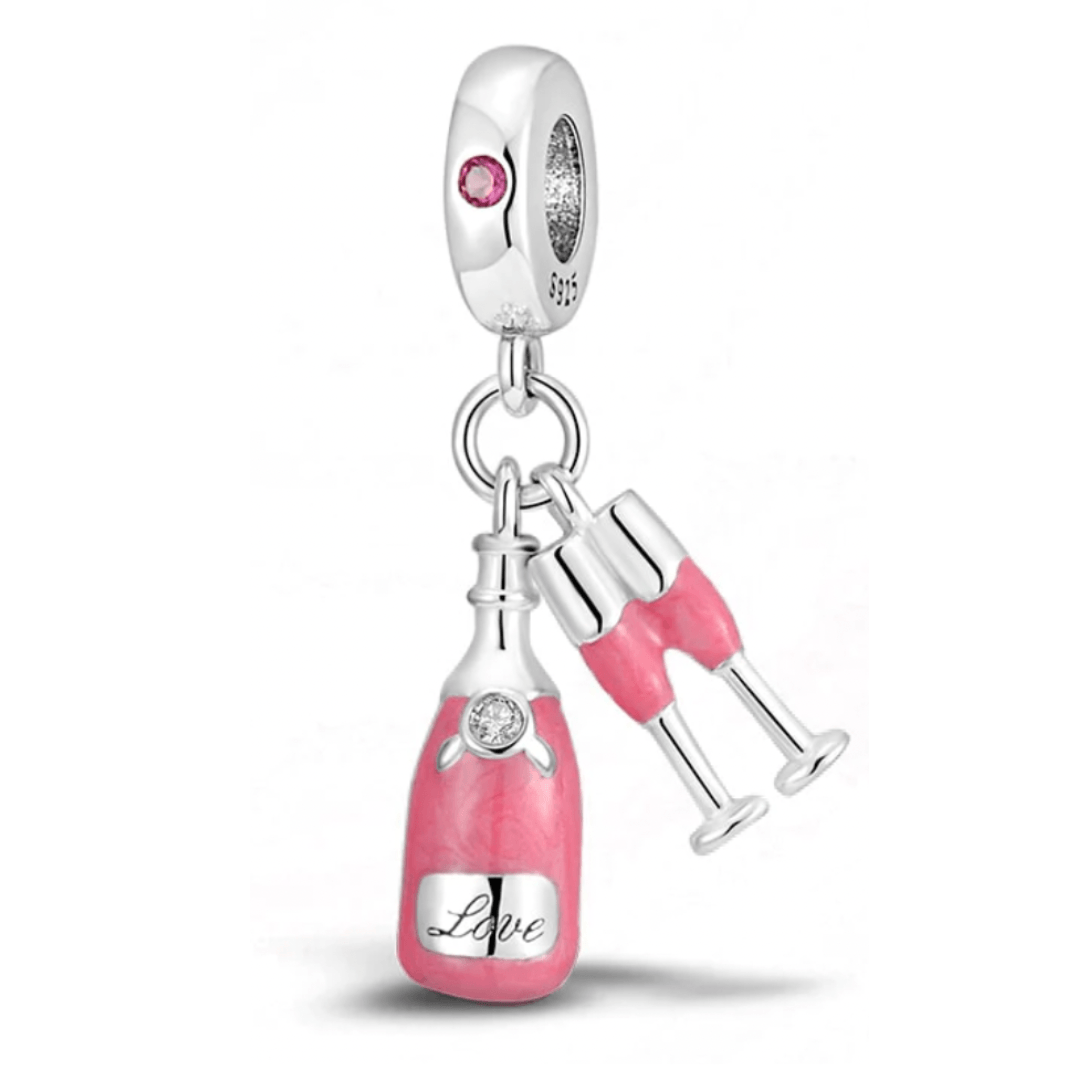 Pink Champagne Charm - Charmsey